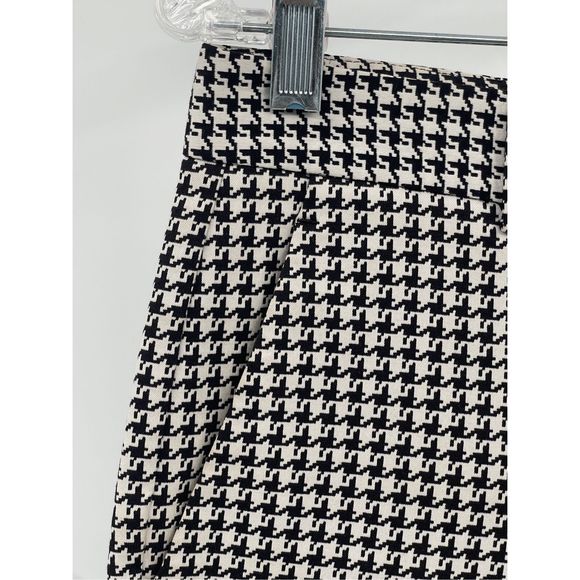 Theory Pants Treeca Winhall Women Size 2 Houndstooth Black White Ankle - Picture 5 of 15